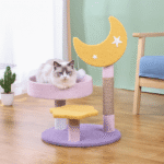 Cat Scratching Post with Sisal Rope – Durable Indoor Cat Scratch Tower with Hanging Toy - Image 3